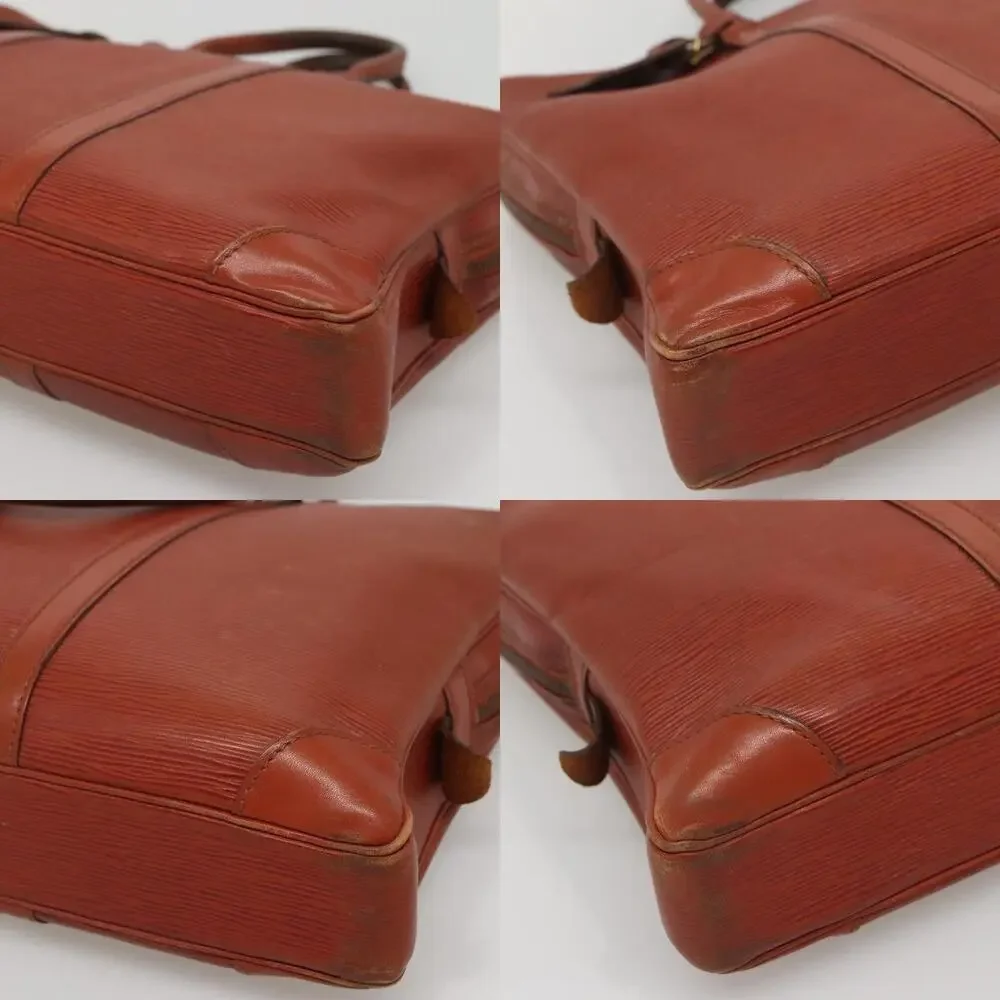 Louis Vuitton Epi Porte Documents Voyage Business Bag Brown